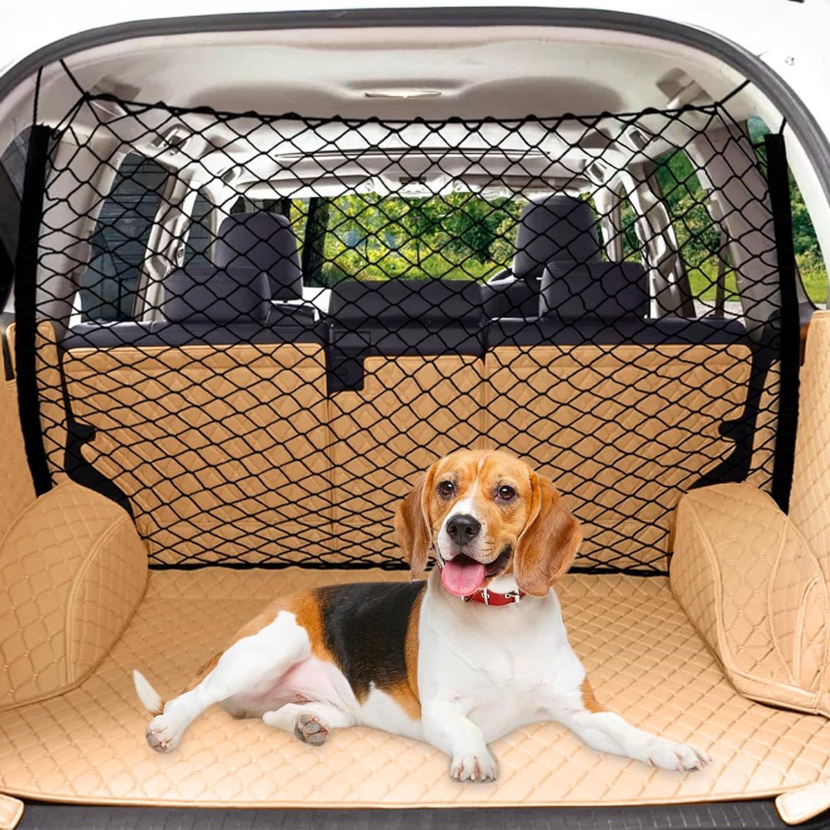Honden Autonet - Reis Barrière - Veilig Reizen - Extra Groot Formaat - 120 x 70 cm - Zwart
