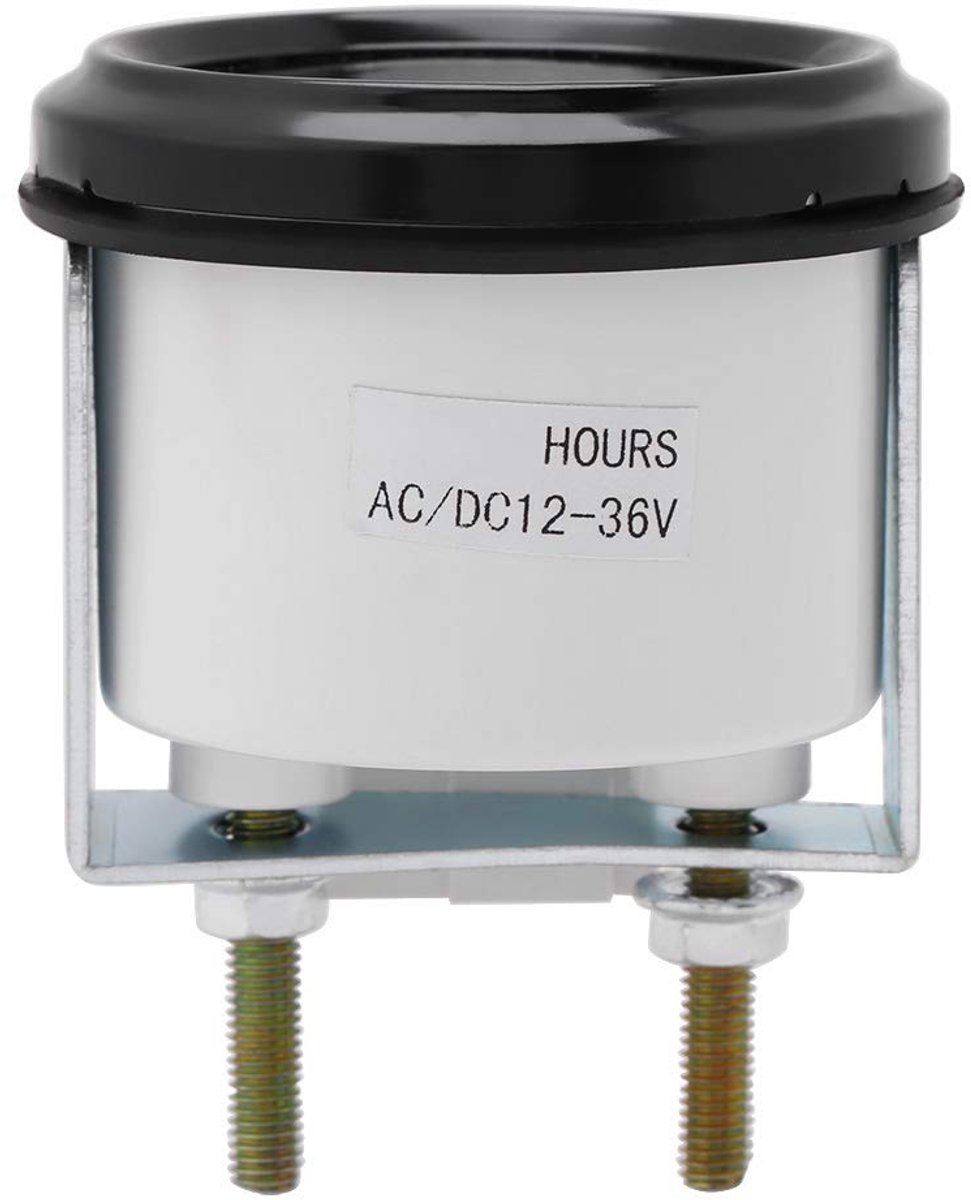 Urenteller, 12-36 V DC, 6-cijferige inductieve bedrijfsurenteller voor boot, tractor, generator, motor, maaier