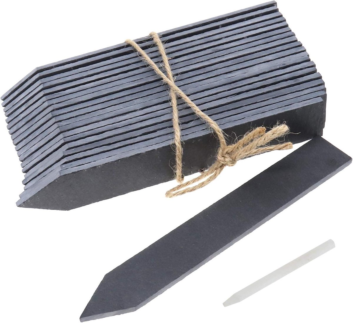 Leisteen schoolbord set - Plant marker - Hoogwaardige kwaliteit - 20x leisteen bordjes - Tuinaccessoires - Geschikt voor planten - Groen