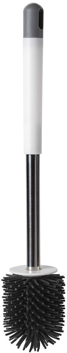 Wc-borstel met TPE-rubber en roestvrijstalen handgreep - afmetingen: 370xØ70 mm - Kleur: wit