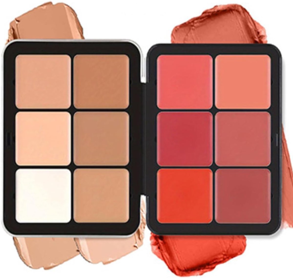 12 kleuren concealer & rouge, 2-in-1 mat crème gezichtsmake-up, duurzaam, veegvast, natuurlijk uitziend, mengbaar, matte afwerking