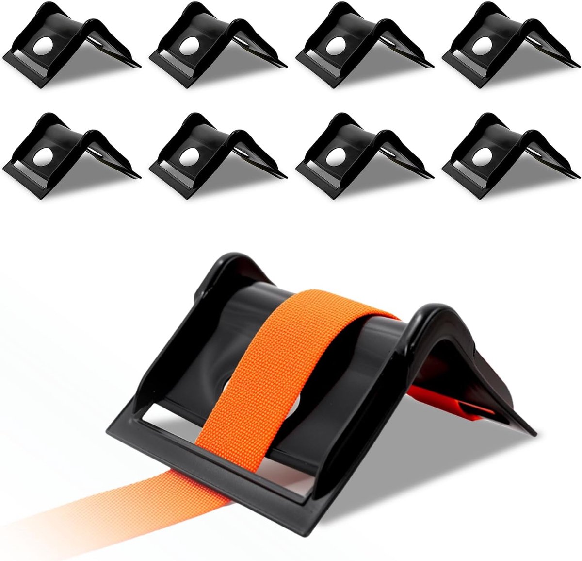 10 stuks hoekbeschermers voor spanbanden tot 50 mm breed – 130 x 100 x 100 mm – Hoeckbescherming voor ladingszekering voor vrachtwagens, spanbandbescherming
