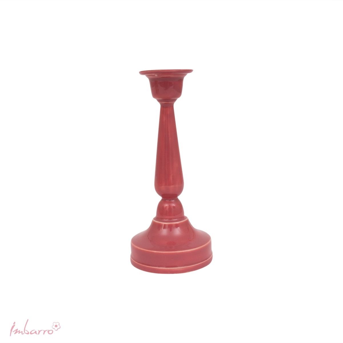 Imbarro Home & Fashion - Kandelaar Fibe Marsala - Paars - L:9 W:9 H:21 cm