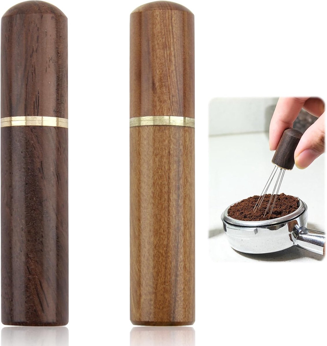 2 stuks Verbeterd WDT-gereedschap voor Espresso, Verbeterde koffie-Espresso-naald 0,4 mm, Espresso-koffieroerder Tamper voor nauwkeurige koffiebereiding en als cadeau voor baristas