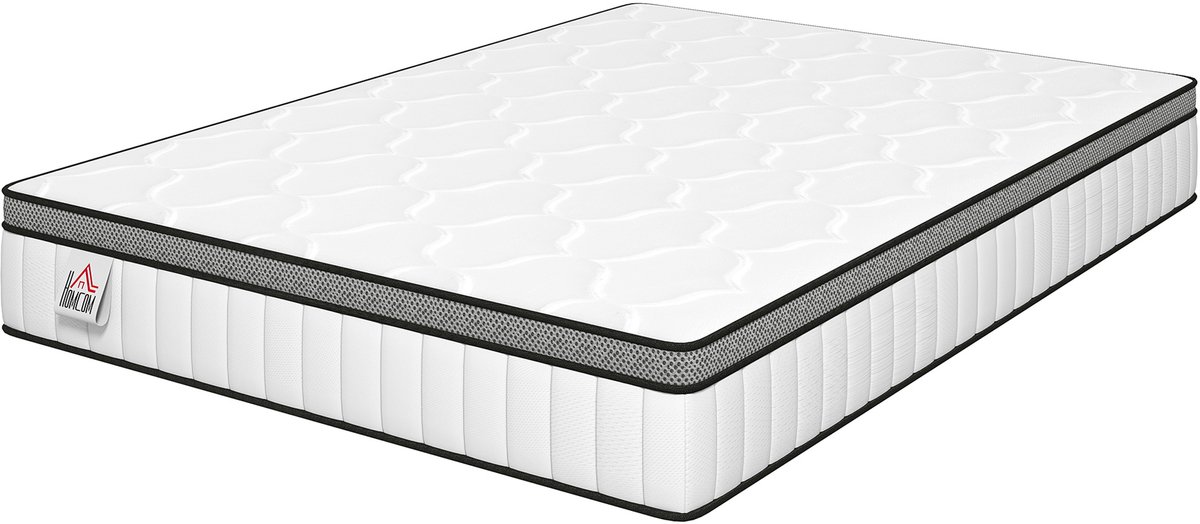 Matras 140x190 cm - 20 cm Dik - Medium Stevig - 7-Zones Pocketvering - Matras van traagschuim