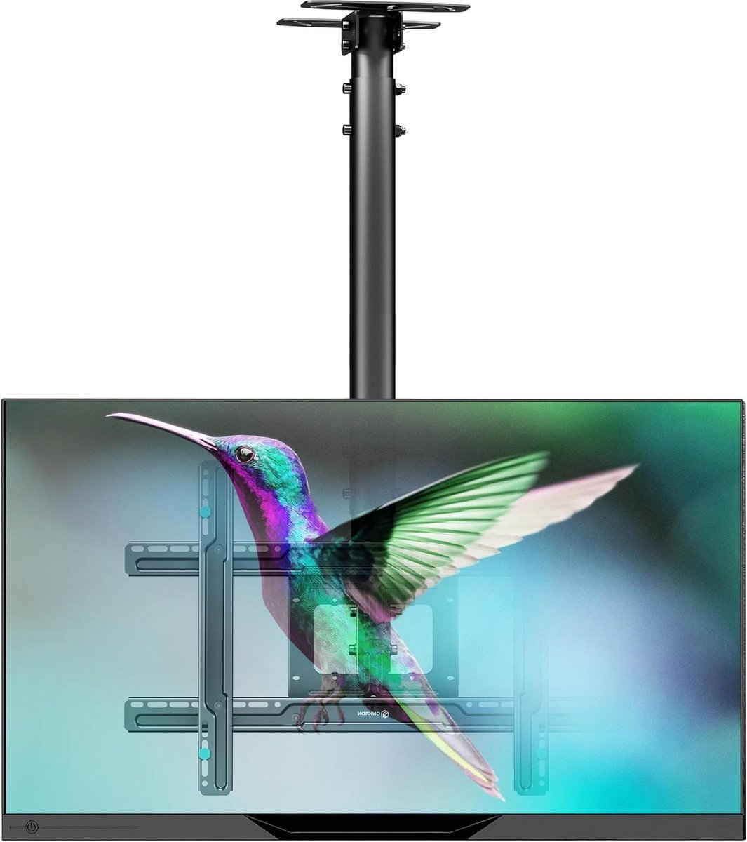 TV Plafondbeugel - TV Ophanging - Ruimte Besparen - Hoogte Verstelbaar - Tot 80 Inch - Zwart