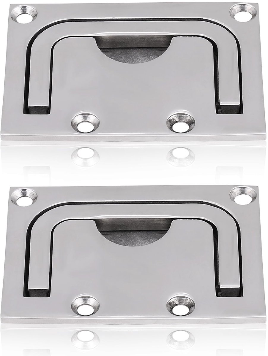 Jwthee 2 Pack Boot Hatch Handvat, Inbouw Deur Pull RVS Hatch Pull Flush Lifting Handvat voor Boten Home Meubels Lade - ShopVlot