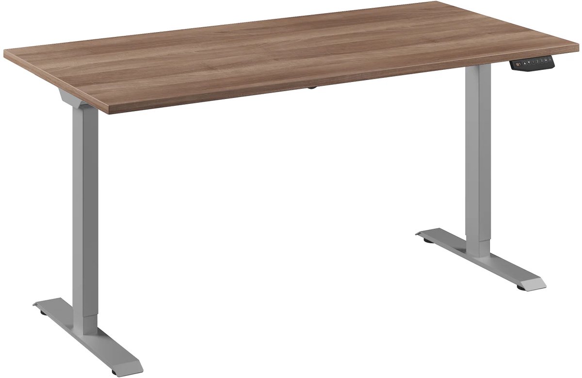 Bureau Adjust 1 Plus QA 160x80 Aluminium/Havanna