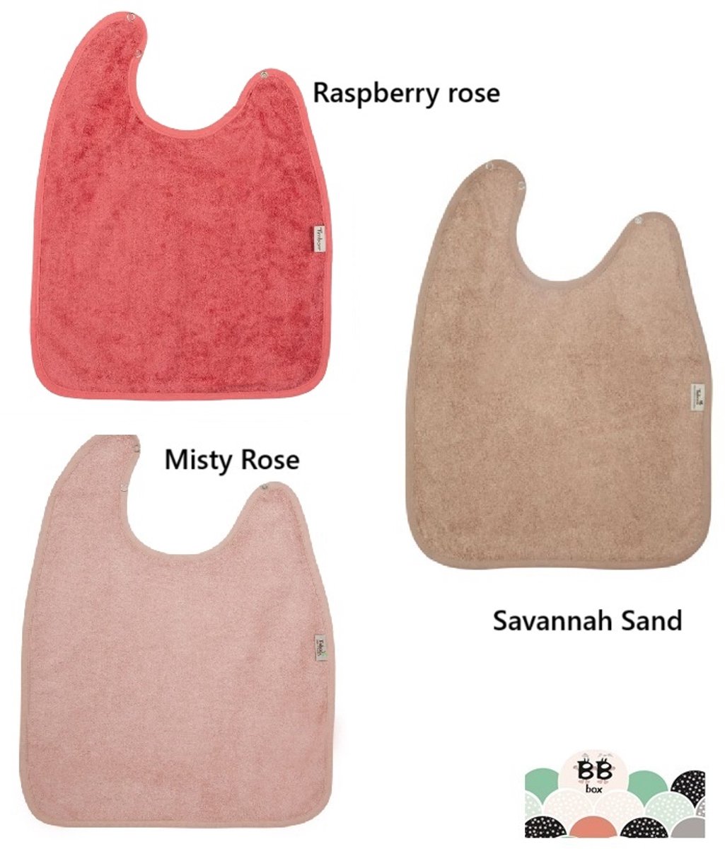 Timboo XXL bavetten bamboo - set van 3: Savannah Sand - Raspberry Rose - Misty Rose