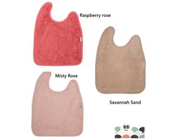 Timboo XXL bavetten bamboo - set van 3: Savannah Sand - Raspberry Rose - Misty Rose