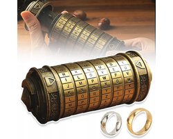 Mini Cryptex Puzzle Code Da Vinci - Cadenas à Chiffres en Métal Mot de Passe Personnalisable Compartiment Secret - Idéal Comme Cadeau de Noël, de Saint-Valentin ou d'Anniversaire