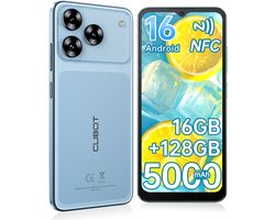 CUBOT A50 Smartphone - 20GB RAM - 128GB ROM - 6,58" - Android 16 - 5000 mAh - NFC - GPS - Blauw