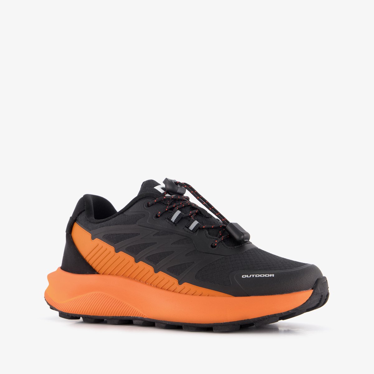 Blue Box jongens sneakers zwart oranje - Maat 34 - Uitneembare zool
