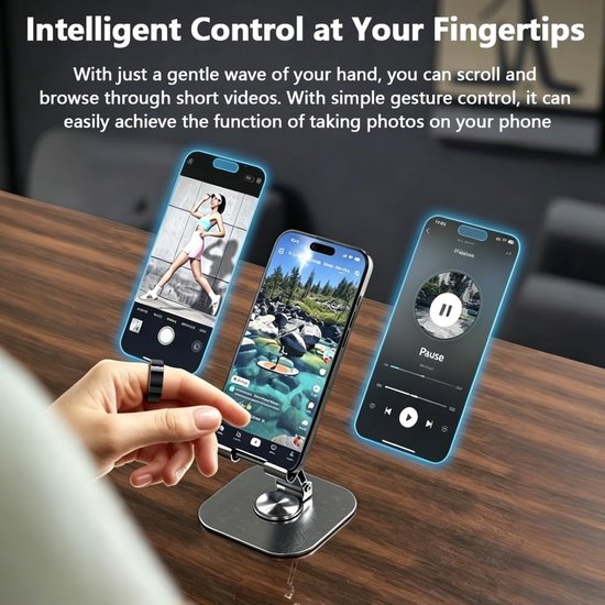 Smart Ring Fitness - Activity Tracker - Gezondheid Meten - IP68 Waterdicht - Maat 9 - Zilver — afbeelding 5