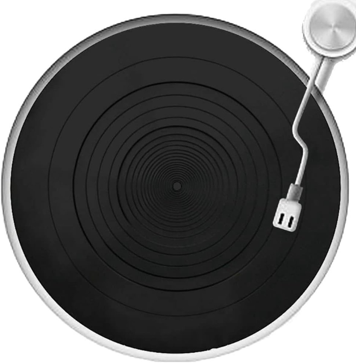 Antistatische Platenmat van Rubber voor Platenspeler, Geluidsabsorberende Siliconen Mat voor LP's en Vinyl Records