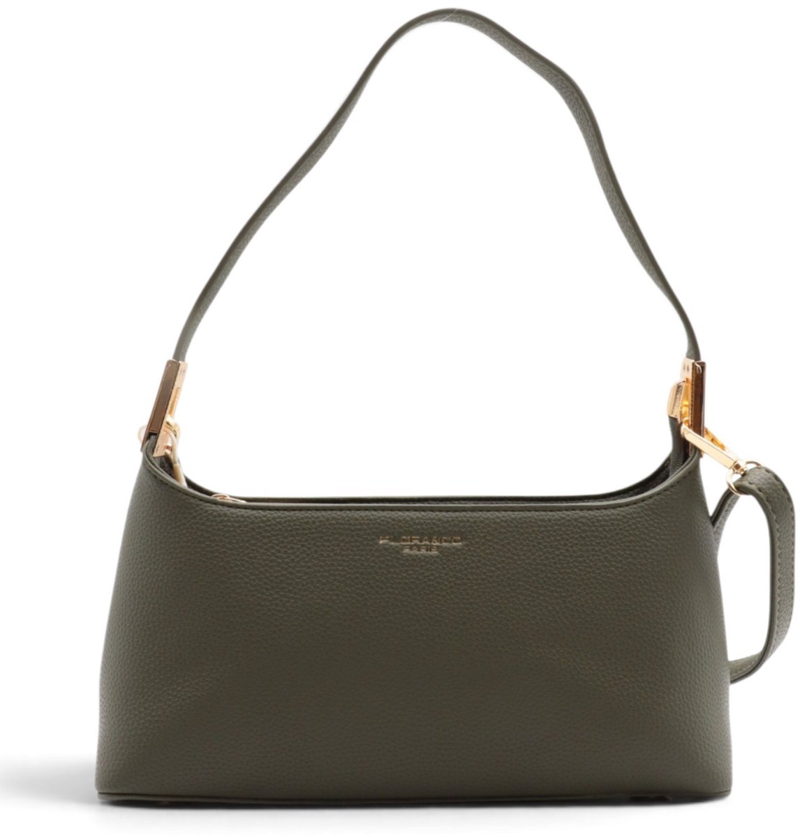 Flora&Co - YUMA - generft imitatieleer - schoudertas/crossbody tas - met lange instelbare draagriem - kaki/groen