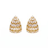 Mowi Audrey Statement Druppel Oorbellen - Zirkonia - 18k Goud Verguld
