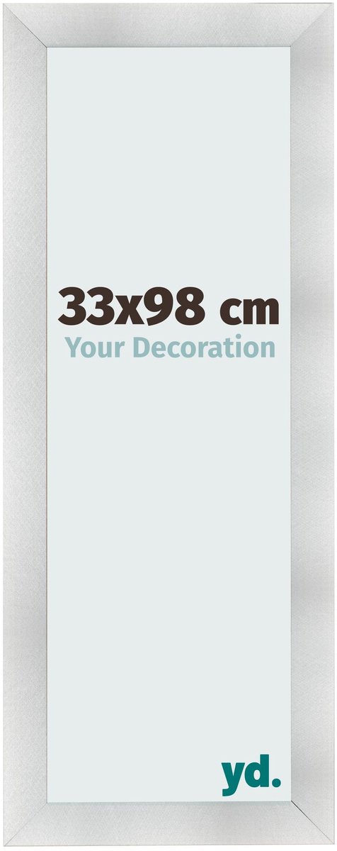 yd. Your Decoration - Fotolijst 33x98 cm - MDF - Aluminium Geborsteld - Pisa