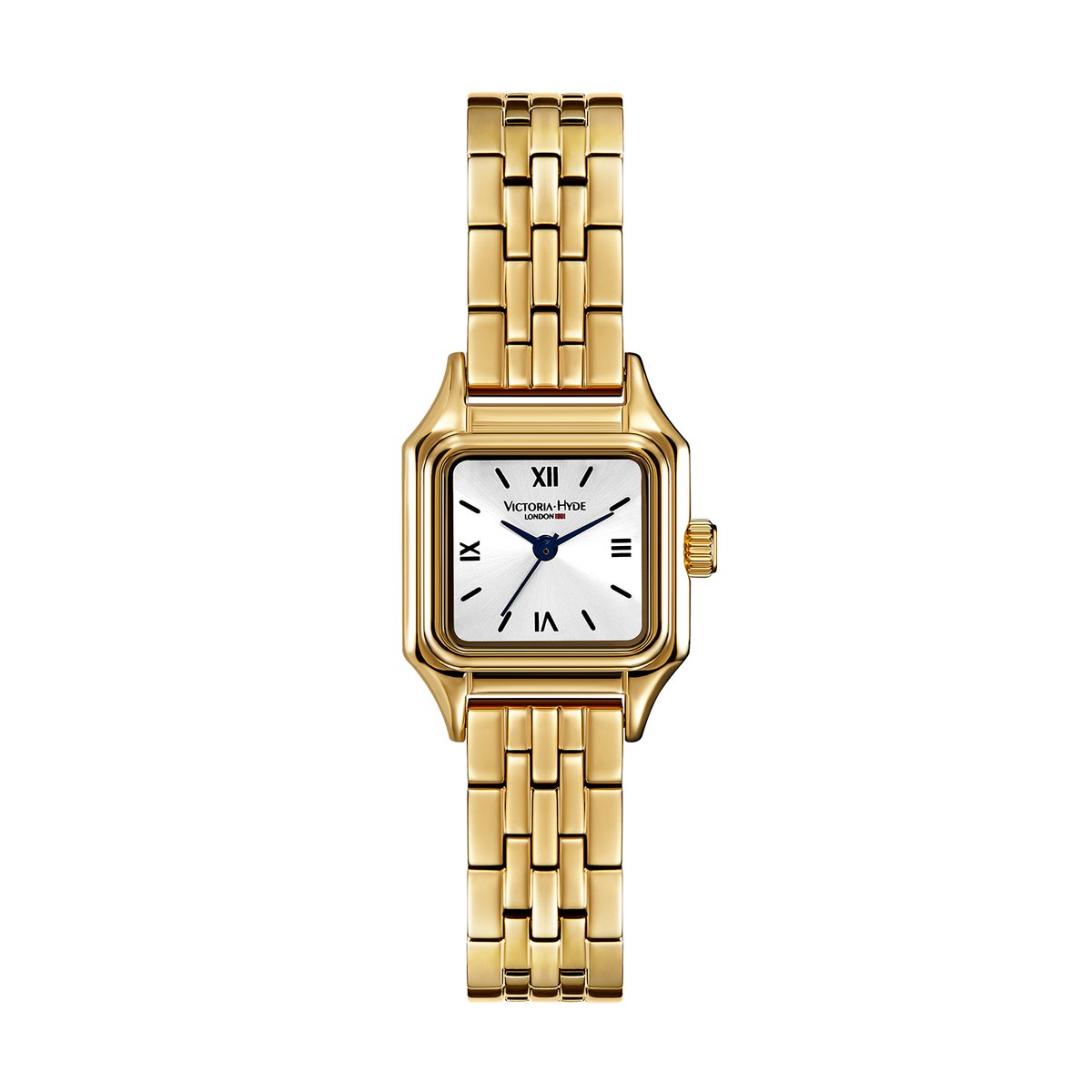 Victoria Hyde "Perle" - Dames Horloge - verstelbaar Schakelband - Mineraalglas - Staal - 22 mm - Quartz - 3 ATM - Cadeau Voor Vrouw - Goudkleurig