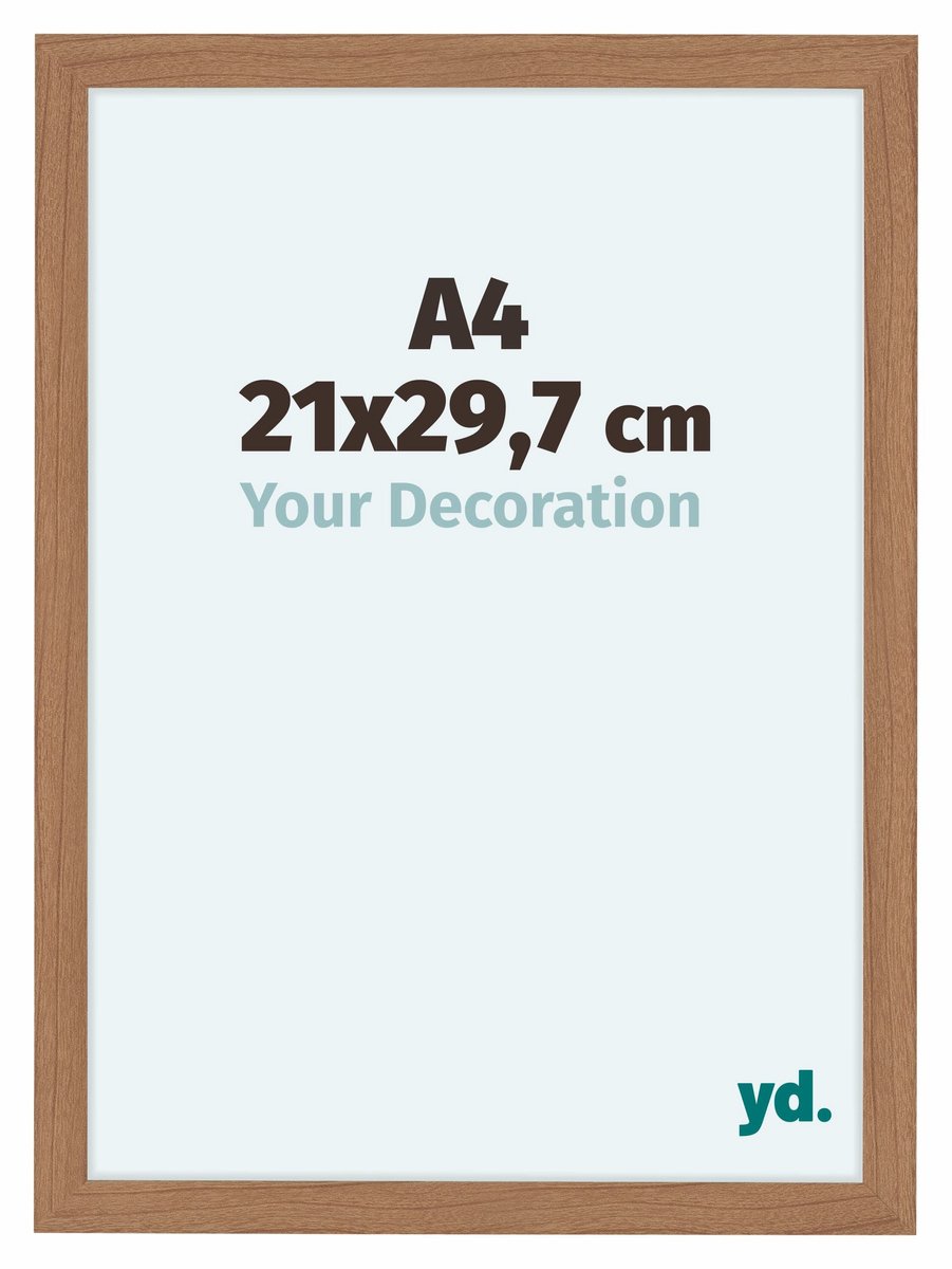 yd. Your Decoration - Fotolijst A4 21x 29,7 cm - MDF - Notenhout Licht - Como