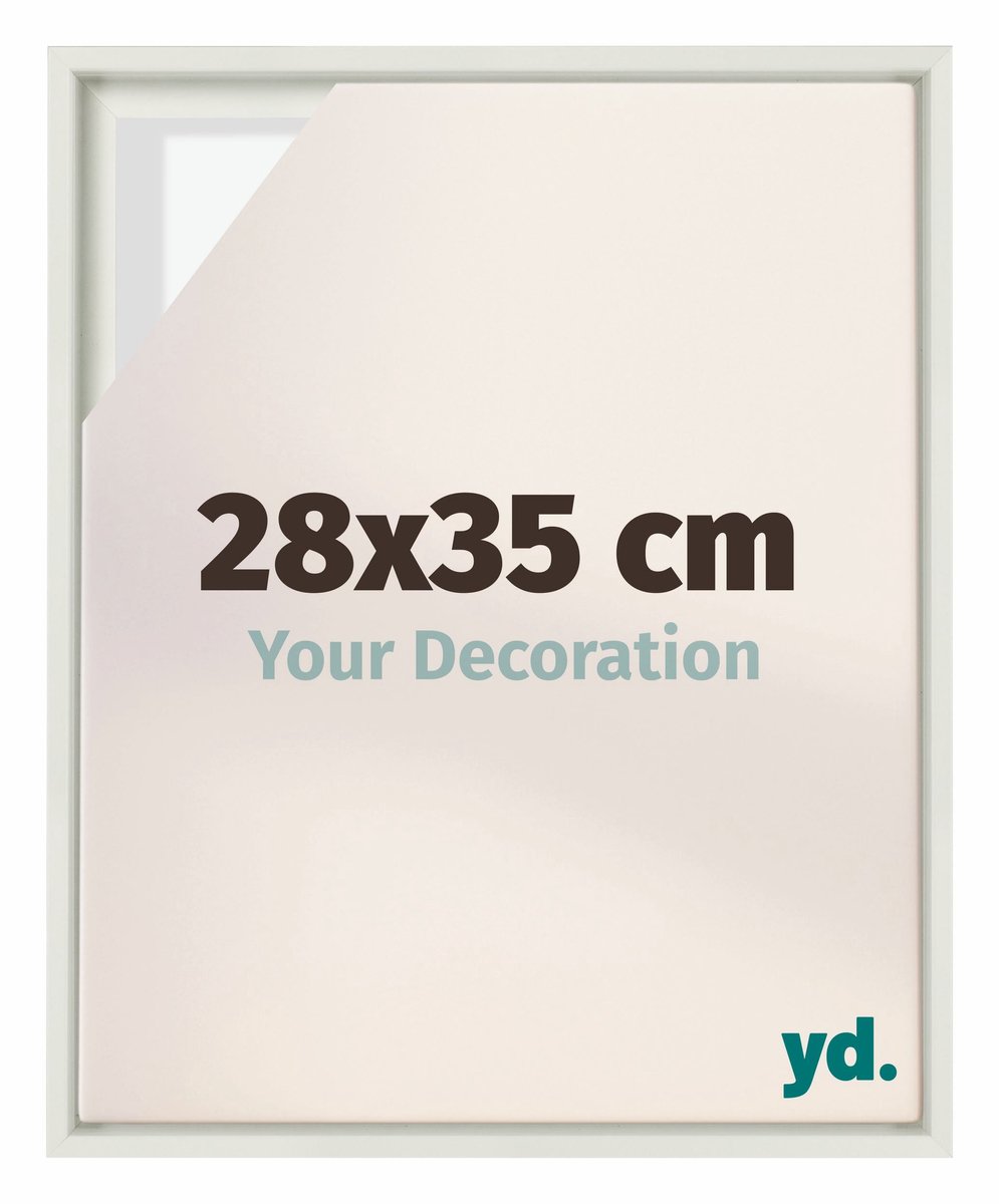 yd, Baklijst 28x35 cm Wit Mat - Lijst voor Canvasdoek - MDF Lyon