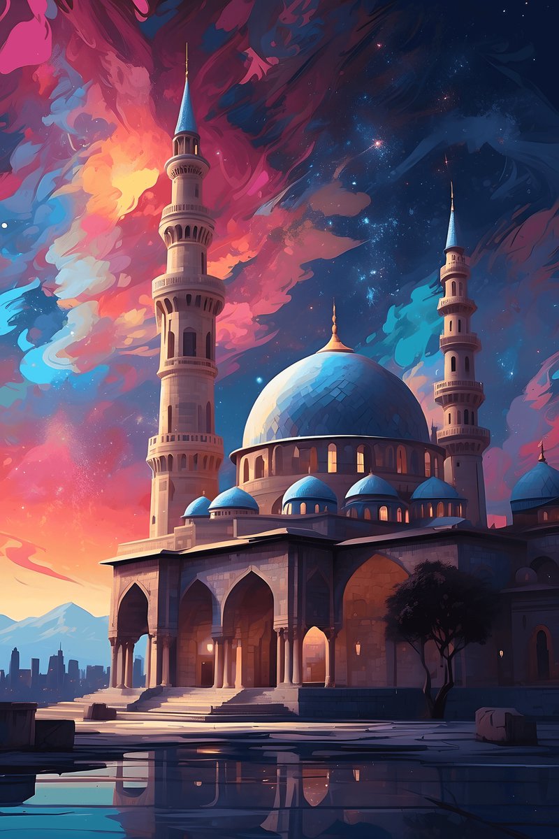 Moskee Poster - Islam - Gebeds - Wanddecoratie - Moskee - posters - formaat 30x40cm - XS2083MT