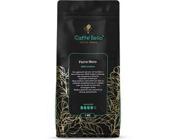 CAFFÈ BELLO Ferro Nero – Koffiebonen – 1 kg – 100% Arabica – Medium Roast – Intensiteit 7