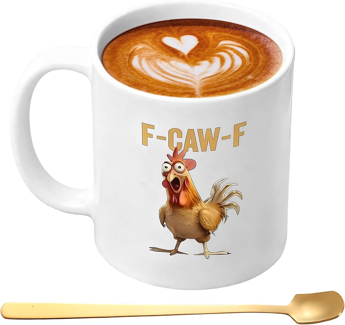 Grappige Koffiemok met Kip en Koe Ontwerp - 300-400ml Theekopje voor Collega's en Cadeaus