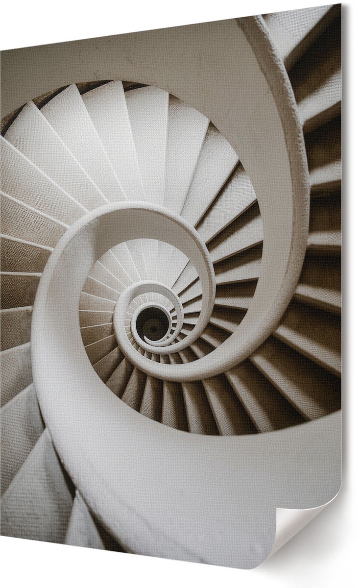 Coloray Polycanvas Wandposter - Stedelijke Architectuur, Grijs - A3 - Wit Poster - Rechthoek - Interieurdecoratie - Kantoor - Modern