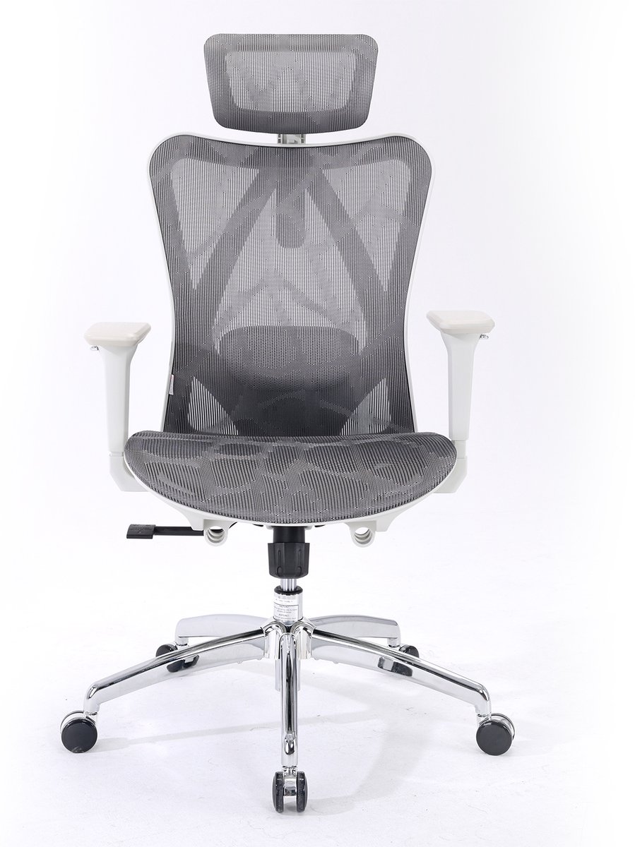 SIHOO M57 Ergonomische Bureaustoel met 3D-Armleuningen&Verstelbare Lendensteun-Premium Mesh Design voor Kantoor/Thuiswerken - 150kg Draagvermogen - 8cm Hoogteverstelling-3 Standen Kantelmechanisme (110°/116°/126°)-SGS/BIFMA Gecertificeerd——Lichtgrijs van Sihoo