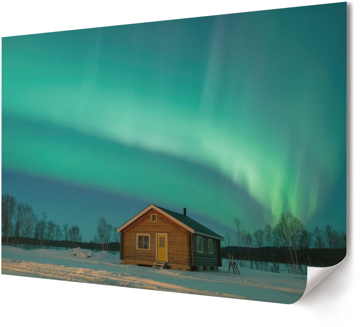 Coloray Polycanvas Wandposter - Luchtformaties, Blauw - A4 - Bruin Patroon - Rechthoek - Interieurdecoratie - Kantoor - Klassiek