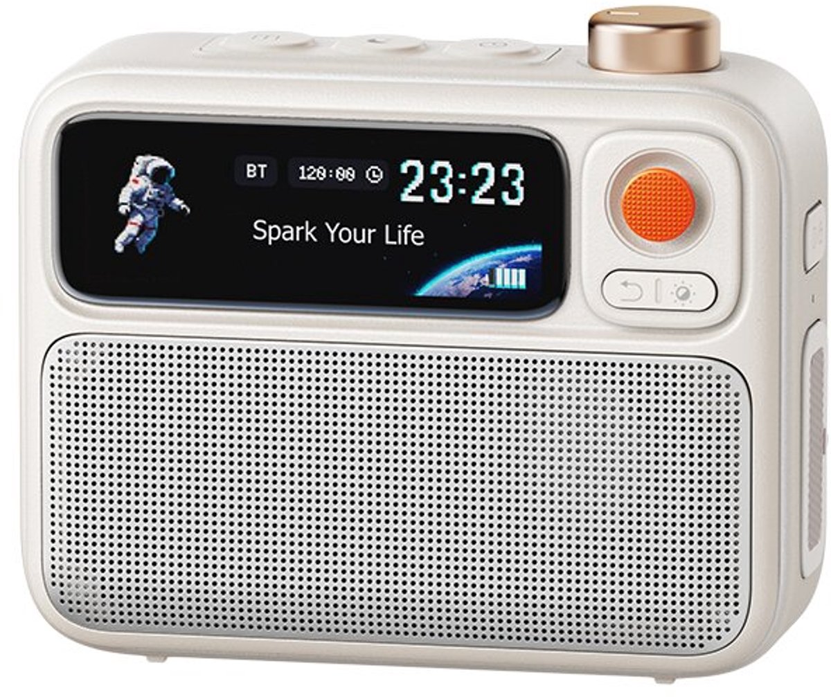 Divoom FlowToo 3-in-1 Bluetooth Speaker 10W - White Noise Machine en Slimme Wekker met 2,26 inch Display - Wit