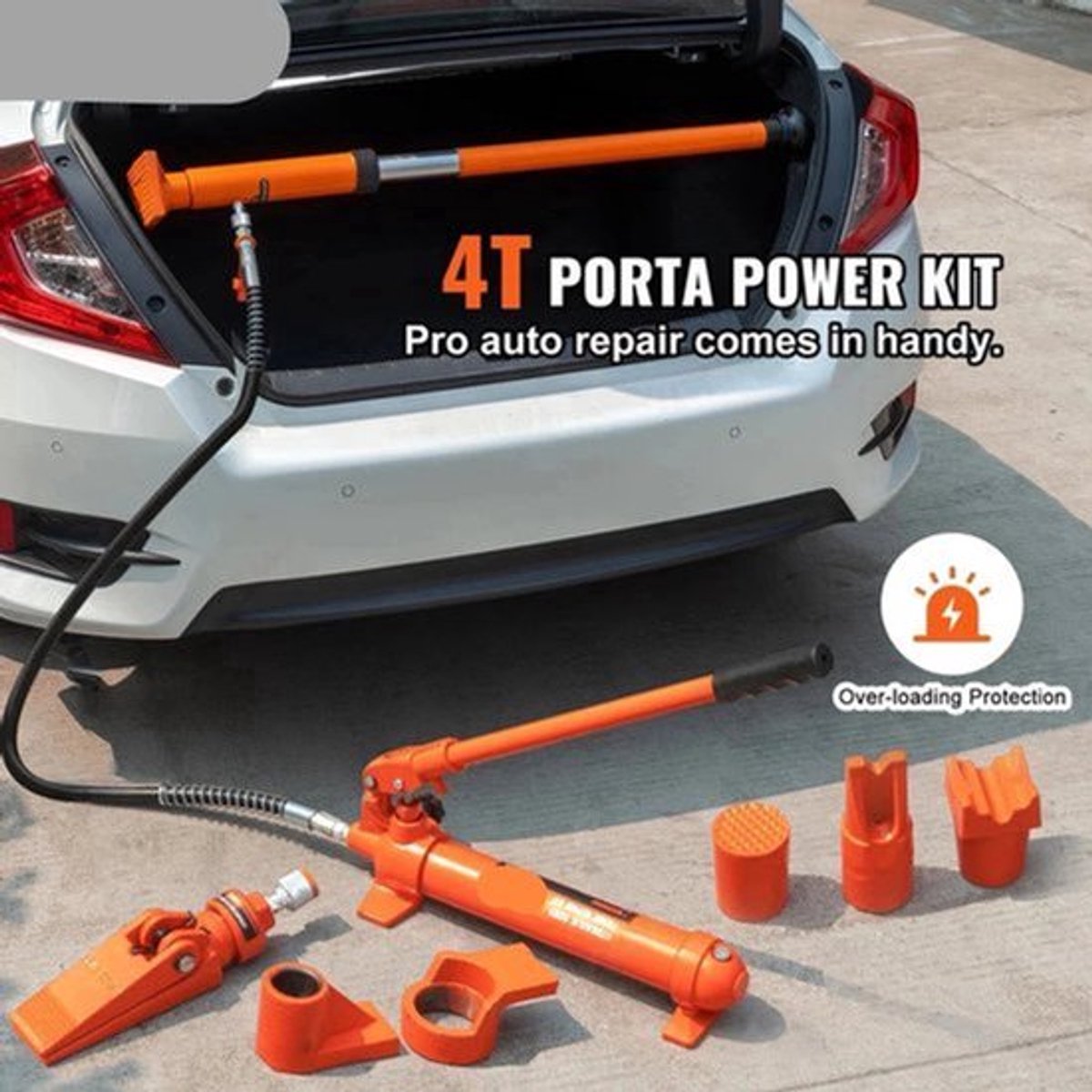 Hydraulische Cilinder Krik - Hydraulische Krik Luchtpomp - Porta Power - Autobody Frame - Reparatie Gereedschap - Verstelbare Lifting Jack - met Koffer - Heavy-Duty Kit - Auto Truck - Werkplaats Gereedschap - 10 Ton