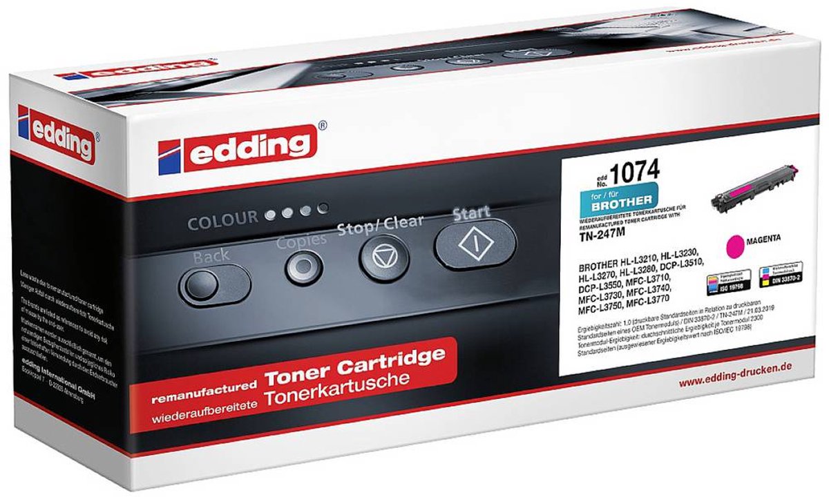 Edding Toner vervangt Brother TN-247M Compatibel Magenta 2300 bladzijden EDD-1074 18-1074