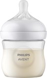 Biberon Philips Avent blanc (125ml) avec lait, tétine Natural Response, débit 2.