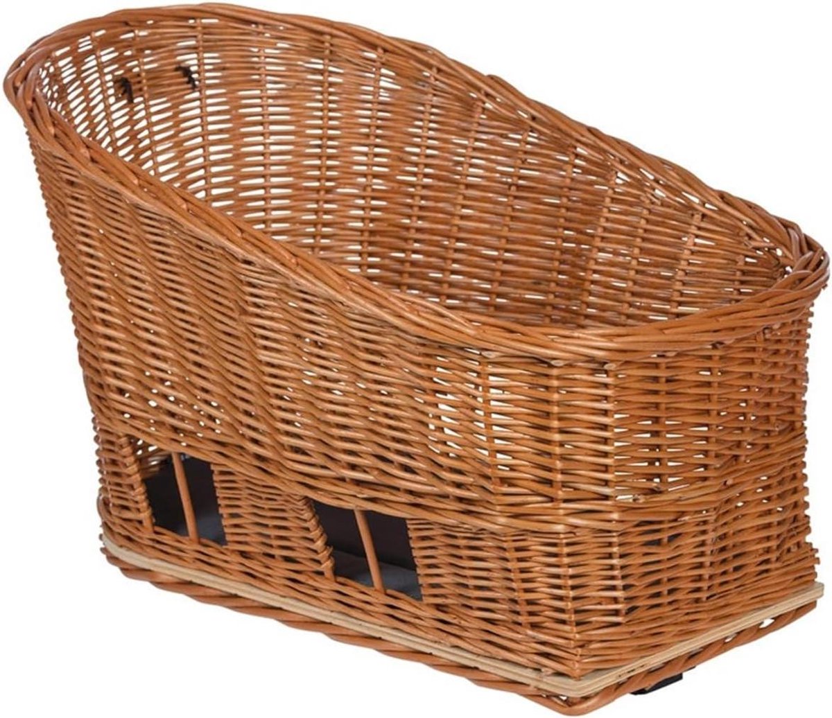 Hondenfietsmand - Reismand Hond - Fietstochten met Hond - Inclusief MIK-adapter - 38 Liter - Bruin