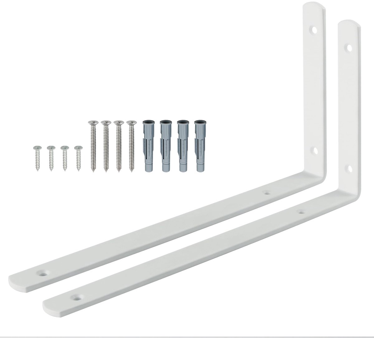 SAYAYO Zwevende Plankhouders, 2 stuks Plankdrager, Metalen plankbeugels, 300 MM x 155 MM Floating Shelf Bracket - ShopVlot