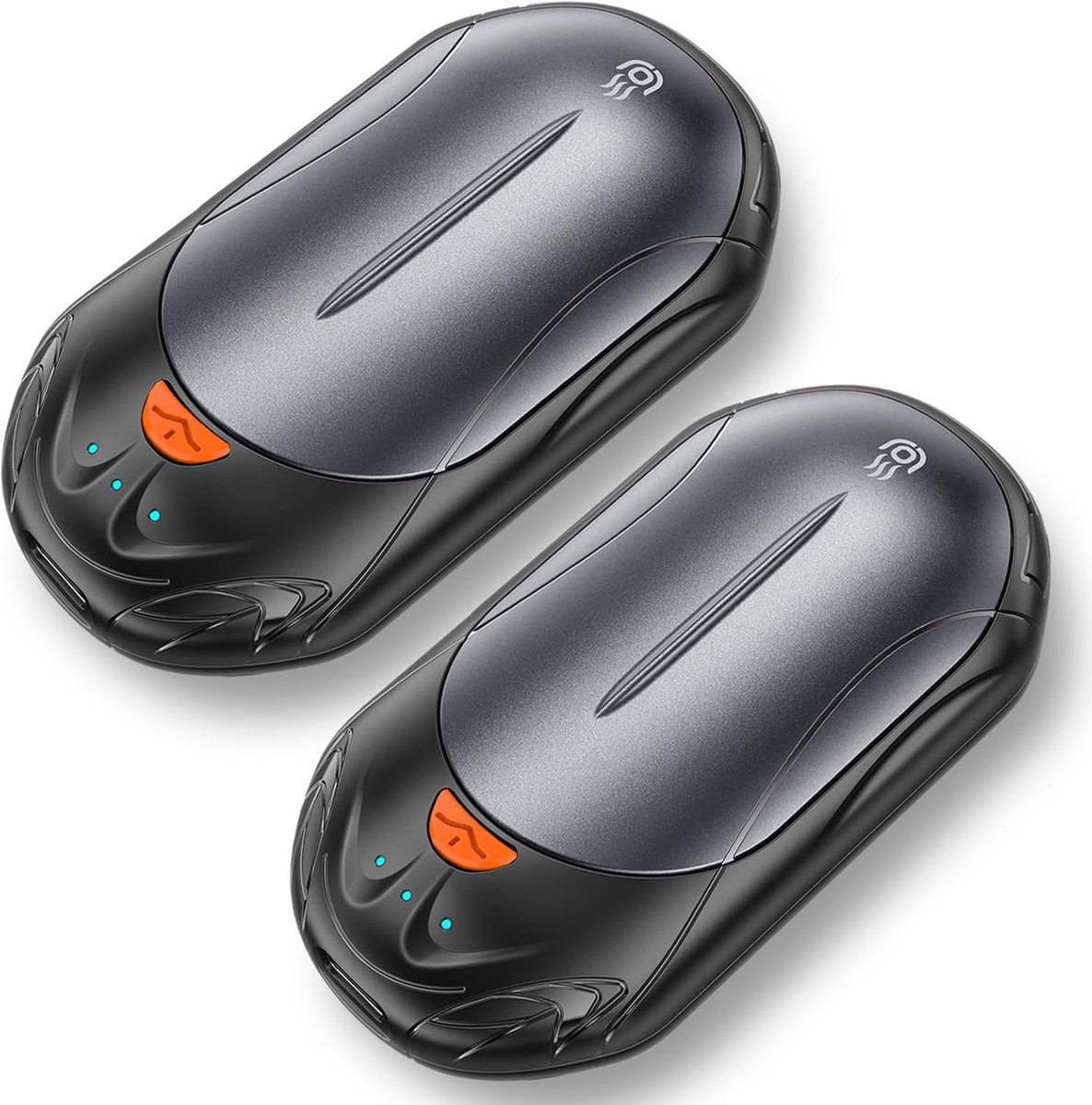 OUTJUT Handwarmer Elektrisch 6000mAh, 2 Stuks Oplaadbare Handwarmer USB Draagbare Zakwarmer 3 Verwarmingsstanden - ShopVlot