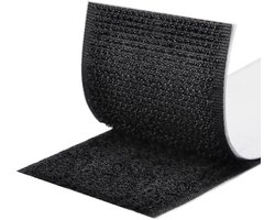Fesoar Klittenband Zelfklevend Extra Sterk, Dubbelzijdig Klittenband Hook and Loop Tape (Zwart, 50 mm x 5 m) - ShopVlot