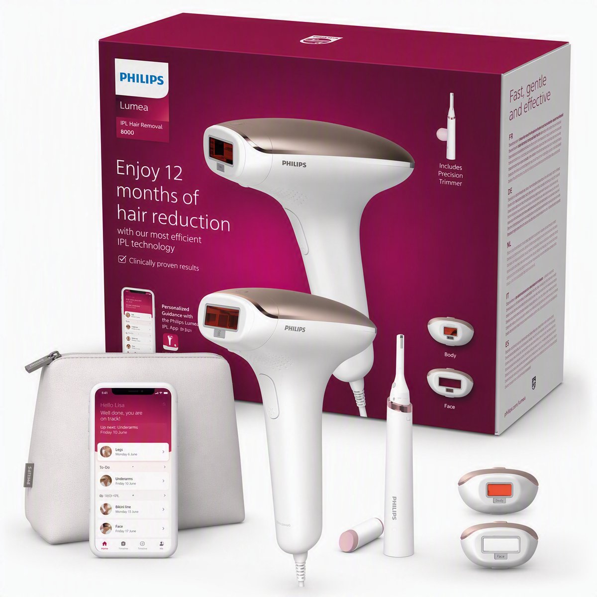 Bol.com Philips Lumea IPL 7000 series - IPL Ontharingsapparaat - 2 opzetstukken met trimmer - BRI921/00 aanbieding