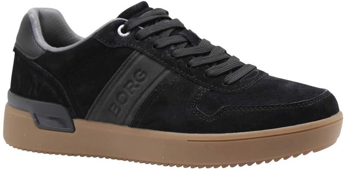 Björn Borg Spin Suede Sneaker Heren Lage Schoen Mannen - Zwart - Suede - Maat 41