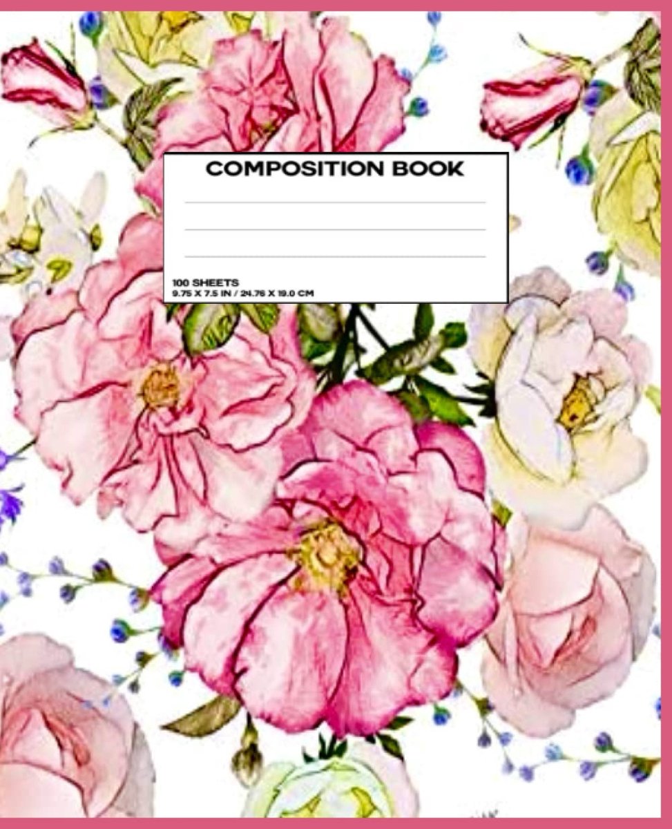 Blue and Purple Stripes Composition Notebook: Wide Ruled 7.5 x 9.25 Inches Glossy Cover - ShopVlot