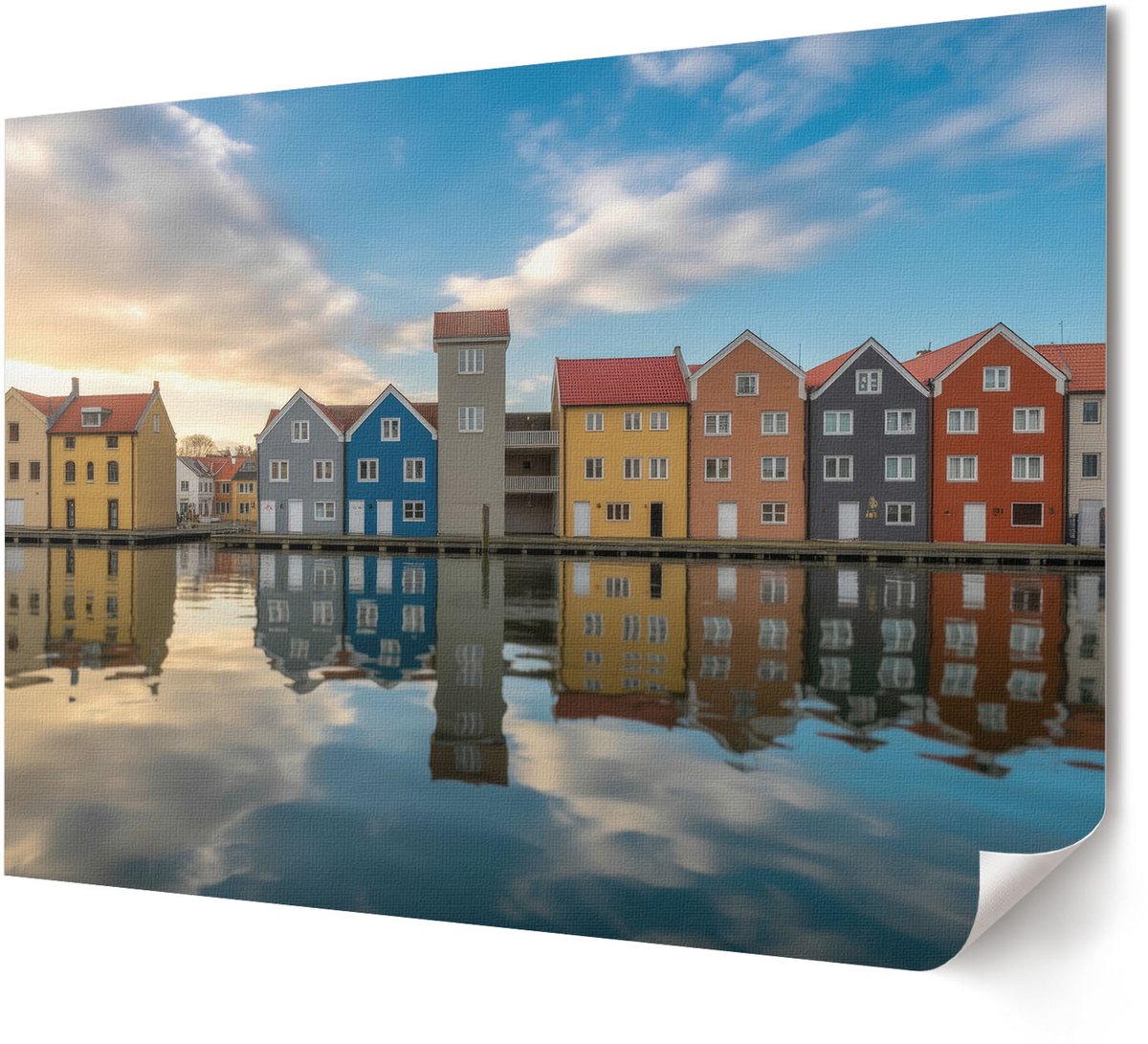 Coloray Canvas Poster Polycanvas - Zeegezicht, Fotografie - A4 - Grijs Patroon - Rechthoek - Decoratieve poster - Woonkamer, Slaapkamer, Kantoor - Klassiek