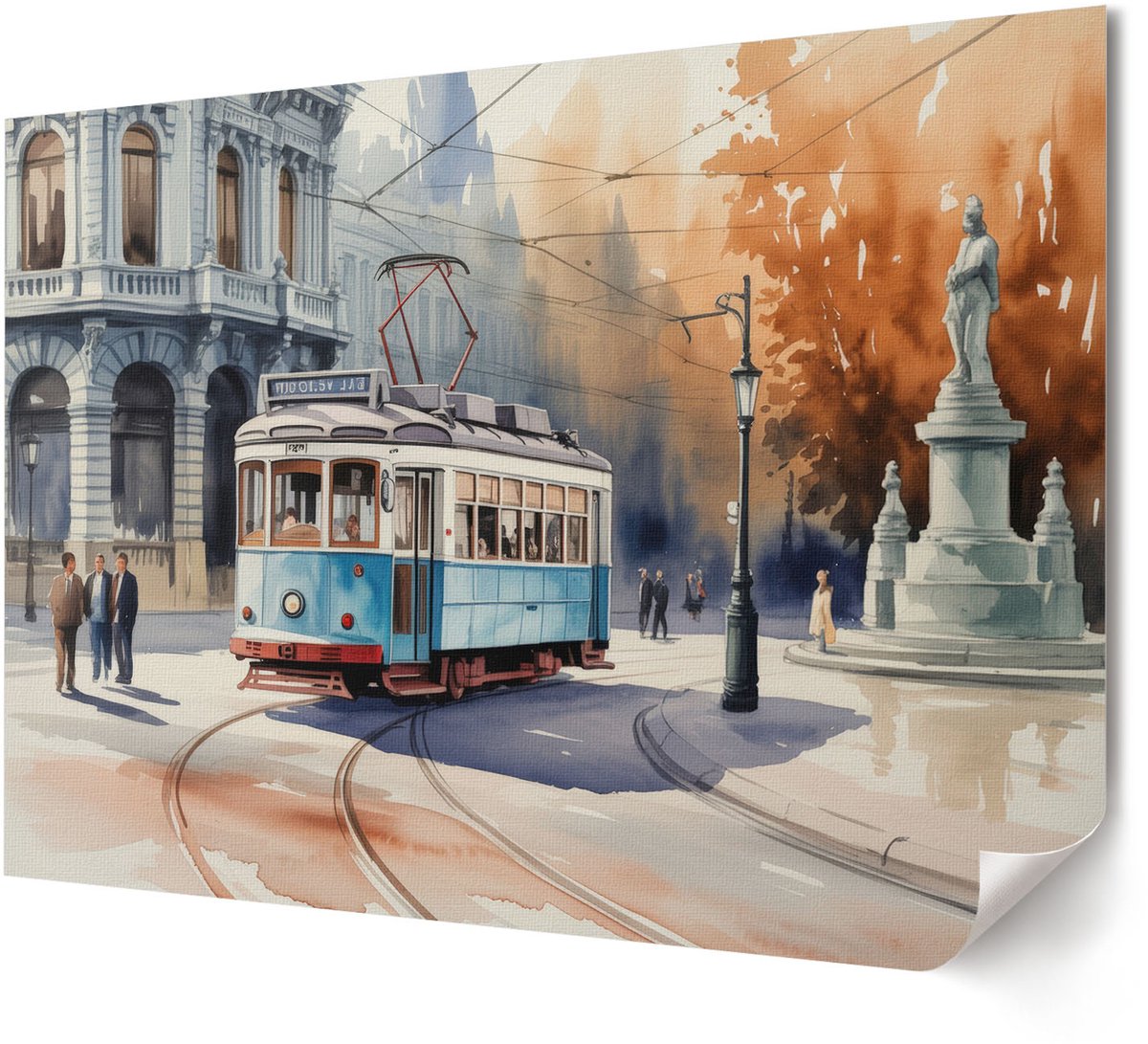 Coloray Polycanvas Wandposter - Fruitmarkt, Fotografie - A4 - Rood Kunst - Rechthoek - Wandkunstwerk - Woonkamer, Slaapkamer, Kantoor - Rustiek