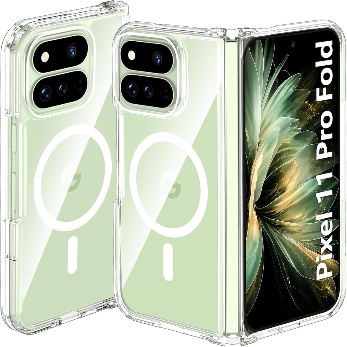 Zandarix Hoesje Geschikt voor Google Pixel 11 Pro Fold - Geschikt voor Mag - Militaire Bescherming - Stofdicht - Back Cover Hoesje - Transparant