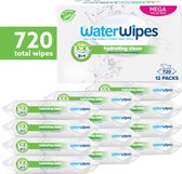 WaterWipes Sensitive Hydrating Babydoekjes - 99% Water - Aloe Vera - 12 x 60 - 720 Billendoekjes