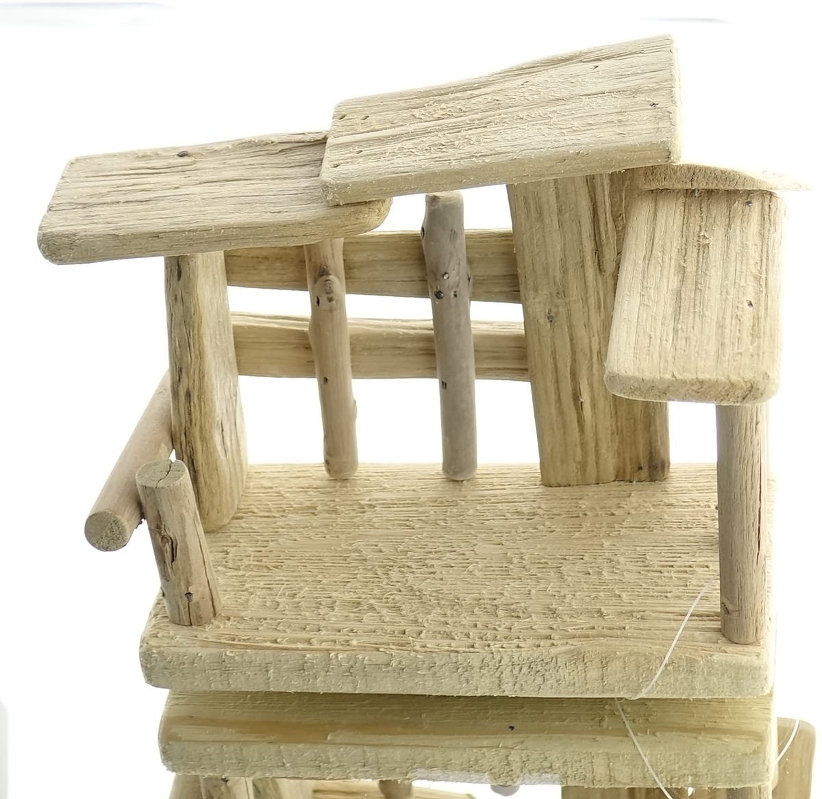Scheulen kerststal klein naturel hout 17 x 12 x 14 cm