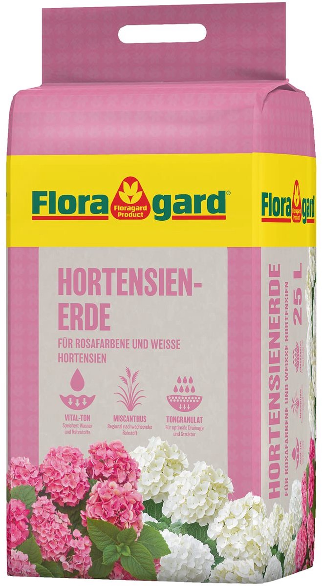 Floragard hortensia-aarde roze/wit 25 liter
