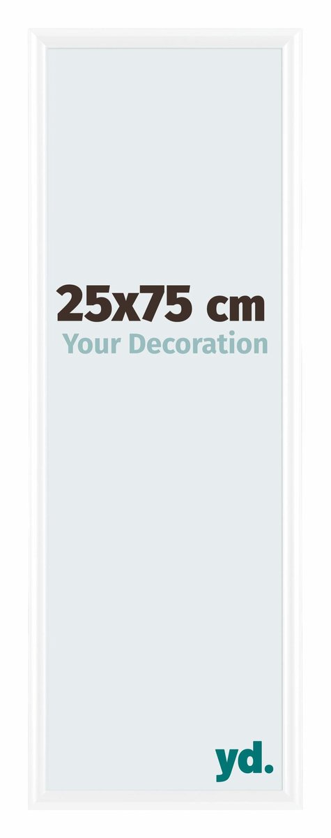 yd. Your Decoration - Fotolijst 25x75 cm - Kunststof - Wit Hoogglans - Bordeaux