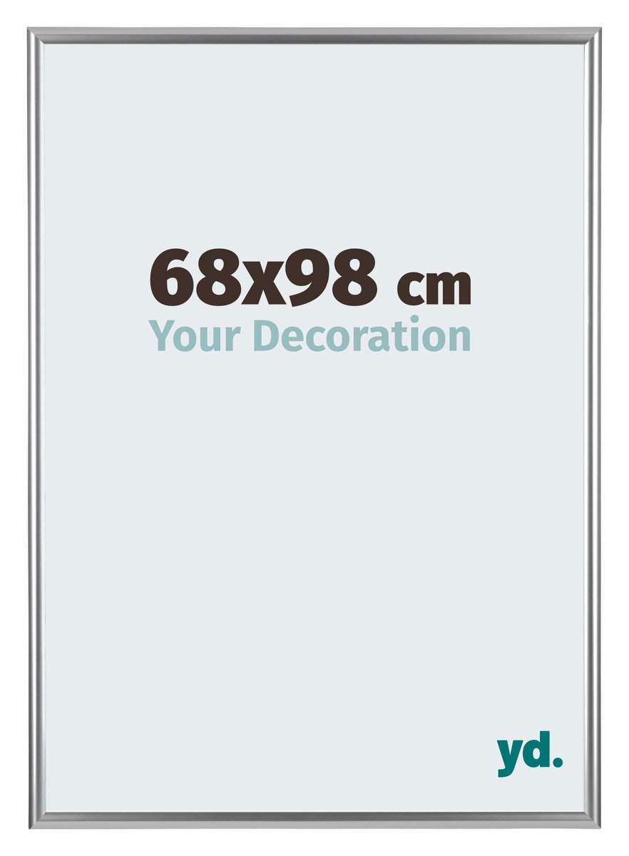 yd. Your Decoration - Fotolijst 68x98 cm - Kunststof - Zilver - Bordeaux